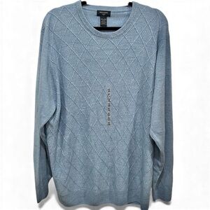 NEW Dockers Men’s Blue Crewneck Sweater Argyle Pattern.           Size: XX-Large